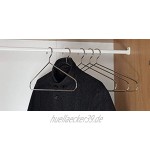 Neusu Extra-Starke Garderobe Kleiderbügel aus 5mm Dicke Metall Hotel-Qualität 10er Pack