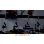 SONGMICS Hosenspanner 12 Stück Kleiderbügel aus Holz Hosenbügel rutschfest verchromter Haken um 360 Grad drehbar CRW007-12 Natur