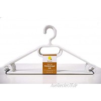 Spetebo Kleiderbügel 10er Pack in Weiss extra schwere Qualität 45g pro Bügel mit Anti-Rutsch-Rillen und Krawatten- BZW. Gürtelhalter