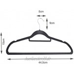Style home Kleiderbügel 20 Stück 0,6cm Dicke Anzugbügel mit Rutschfester Oberfläche 360° drehbarer Haken Anthranzit