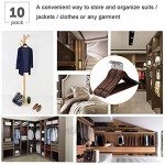 TRUBUY Kleiderbügel aus Holz 10 Stück Schwerlast Holz Kleiderbügel Vintage Anzugbügel Wäschebügel mit 360°drehbarer Haken für Mäntel Kleider Jacken Hemden Röcke Anzug und Hosen