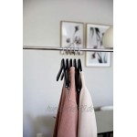 WENKO Kleiderbügel Paris Garderobenbügel in schlanker Form mit breitem drehbaren haken und rutschhemmender mattierter Beschichtung ideal für die Garderobe 44 x 25 cm x 1,2 cm Schwarz matt