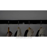 SONGMICS Kleiderständer kleiderstangen mit rollen Garderobenständer aus Metall bis 130 kg belastbar Länge: 110-150 cm verchromt HSR11S