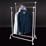 TecTake® Kleiderständer Wäscheständer Garderobenständer auf Rollen ausziehbar