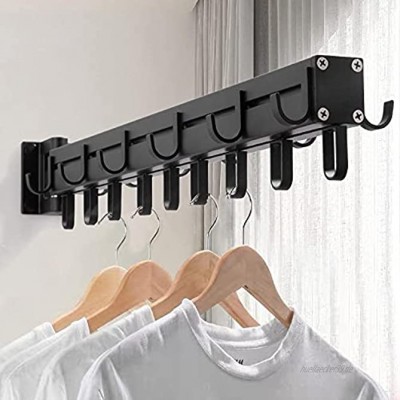 TuCao Multifunktionsdrehbarer Kleiderständer 60 cm schwere Wandhalterung aus Eisen mit 21 Haken Kleiderstange für Schrankaufbewahrungsorganisator perfekt für Waschküche Schlafzimmer